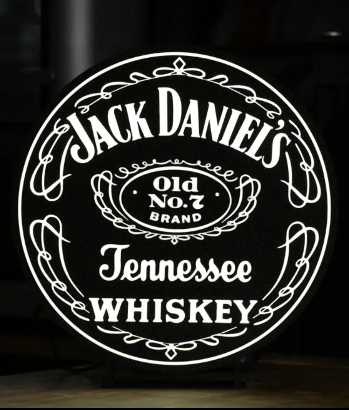 Jack Daniel's LED Lichtbord - Decoratie, Vintage, Zwart, Nieuw, Kunststof