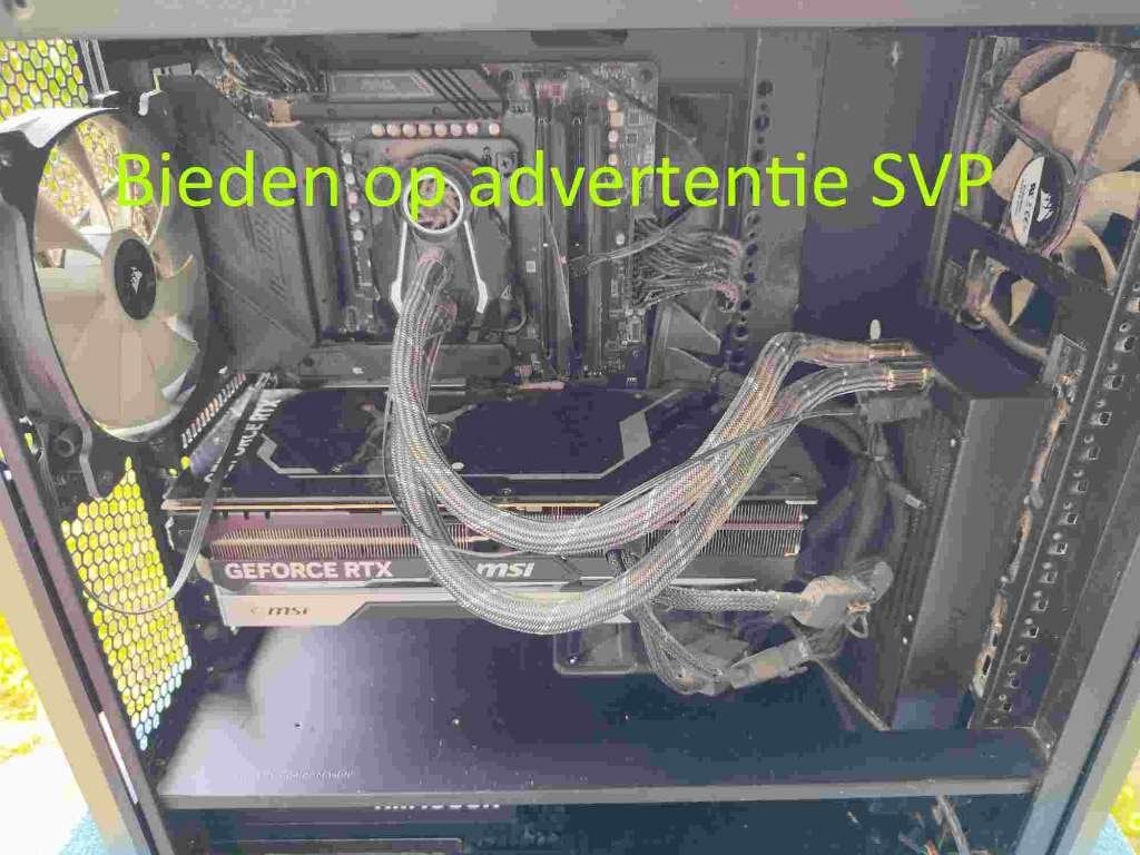 Game PC, 4080 Super, 32GB DDR5, Ryzen 7 7800X3D 8-Core, Computers en Software, Ophalen, 32 GB, Cooler Master (behuizing), Refurbished