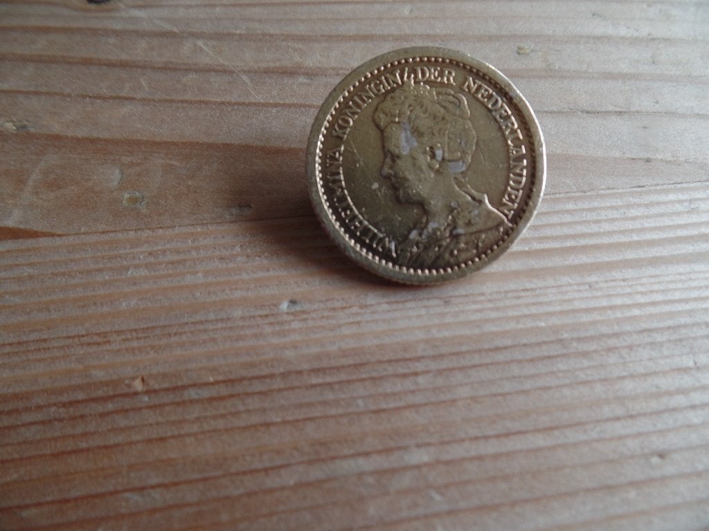 Broche 1/2 gulden wilhelmina 1912, Ophalen of Verzenden, Koningin Wilhelmina, ½ gulden, Zilver