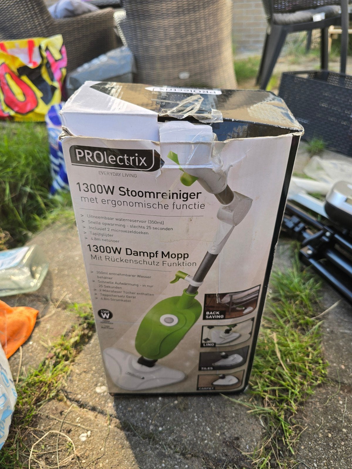 PROlectrix 1300W Stoomreiniger met ergonomische functie, Witgoed en Apparatuur, Overige merken, Ophalen of Verzenden, Geschikt voor harde vloeren
