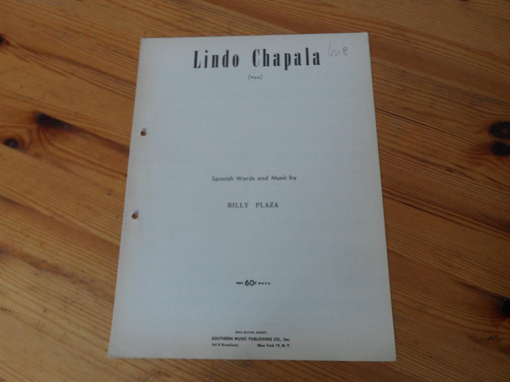 Lindo chapala - billy plaza, Gebruikt, Gitaar, Ophalen of Verzenden, Artiest of Componist