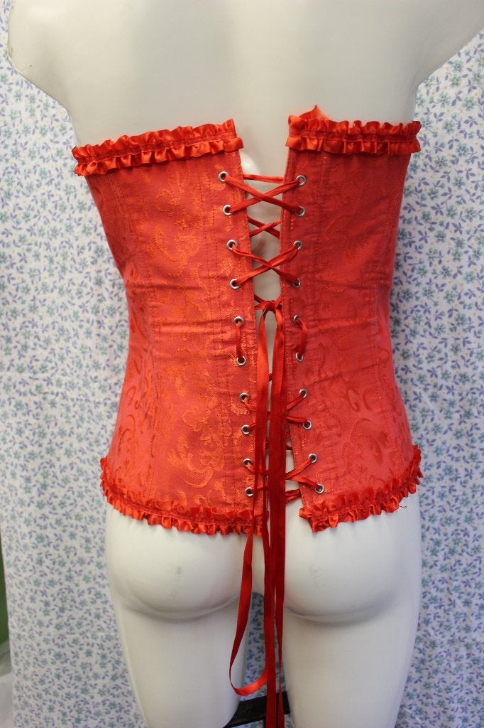 C1 extra lang rood rijgcorset. maat 5XL=48/50 ..... ., Ophalen of Verzenden, Rood, Body of Korset