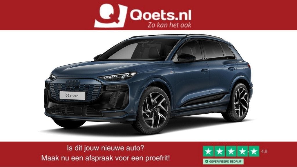 Audi Q6 e-tron S edition quattro 100 kWh Tech Pro - Panorama, Auto's, Audi, 12 maanden, Gebruikt, Blauw, Leder