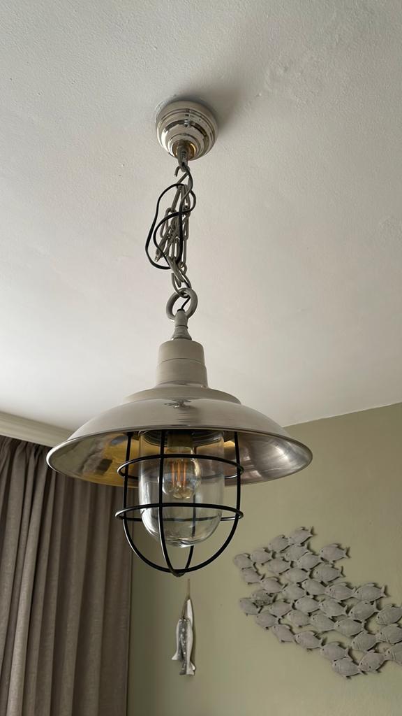Mooie metalen hanglamp, Ophalen, Zo goed als nieuw, Metaal, Minder dan 50 cm