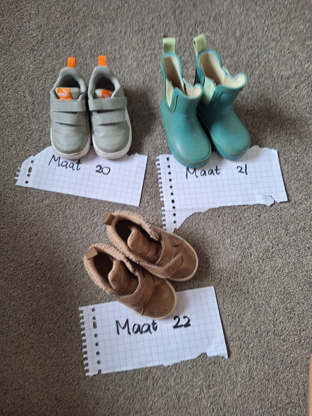Leuke kinderschoenen en laarzen - Maat 20, 21, 22, Kinderen en Baby's, Ophalen of Verzenden, Gebruikt, Jongen of Meisje, Schoenen
