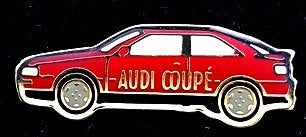 Audi Coupe pin- rood, Verzamelen, Speldjes, Pins en Buttons, Verzenden, Nieuw, Transport, Speldje of Pin