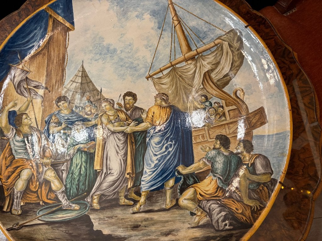 19e Eeuws Majolica XXL ''Charger'' in perfecte staat.!!, Ophalen