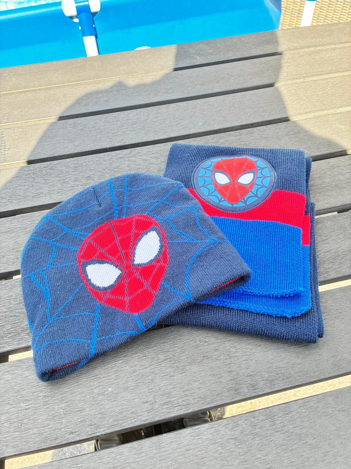 Stoere Spider-Man Muts en Sjaal Set voor Kinderen, Ophalen, Zo goed als nieuw, Jongen, Setje