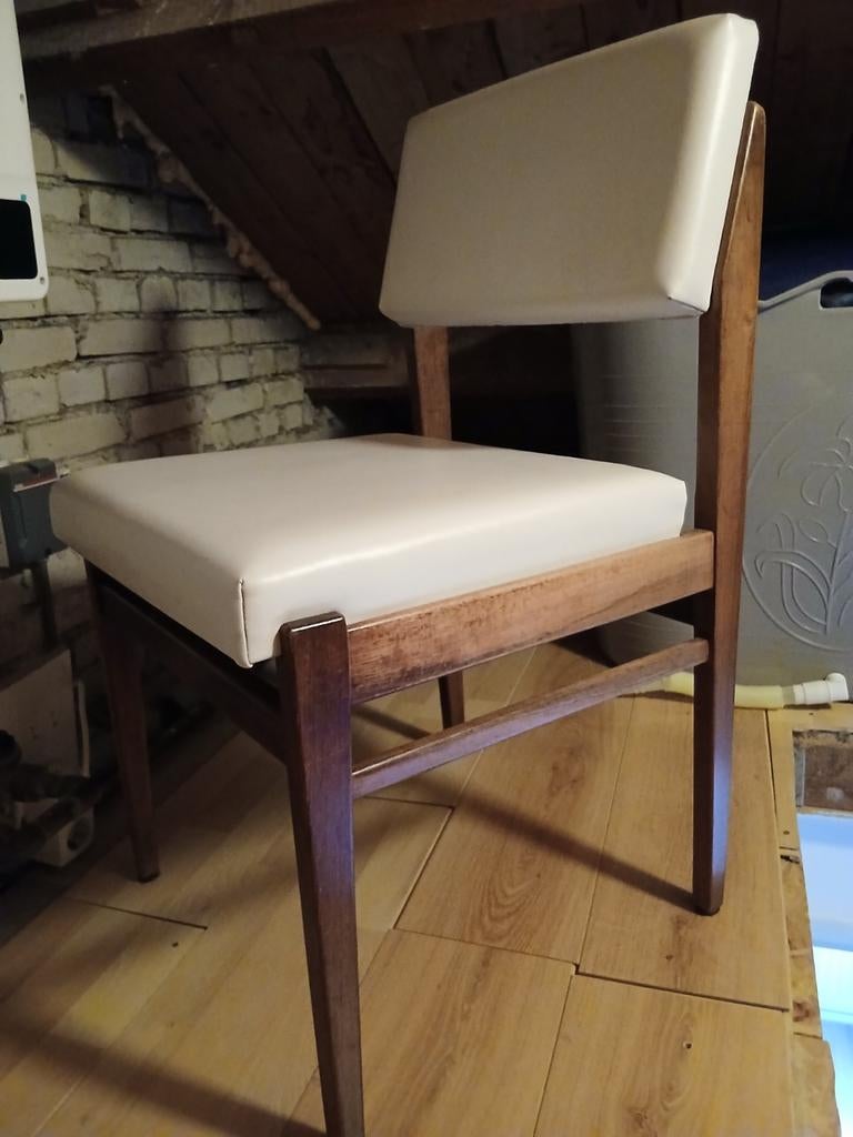 TopForm stoel Japandi stijl, crème bekleding, Huis en Inrichting, Ophalen, Gebruikt, Wit, Eén