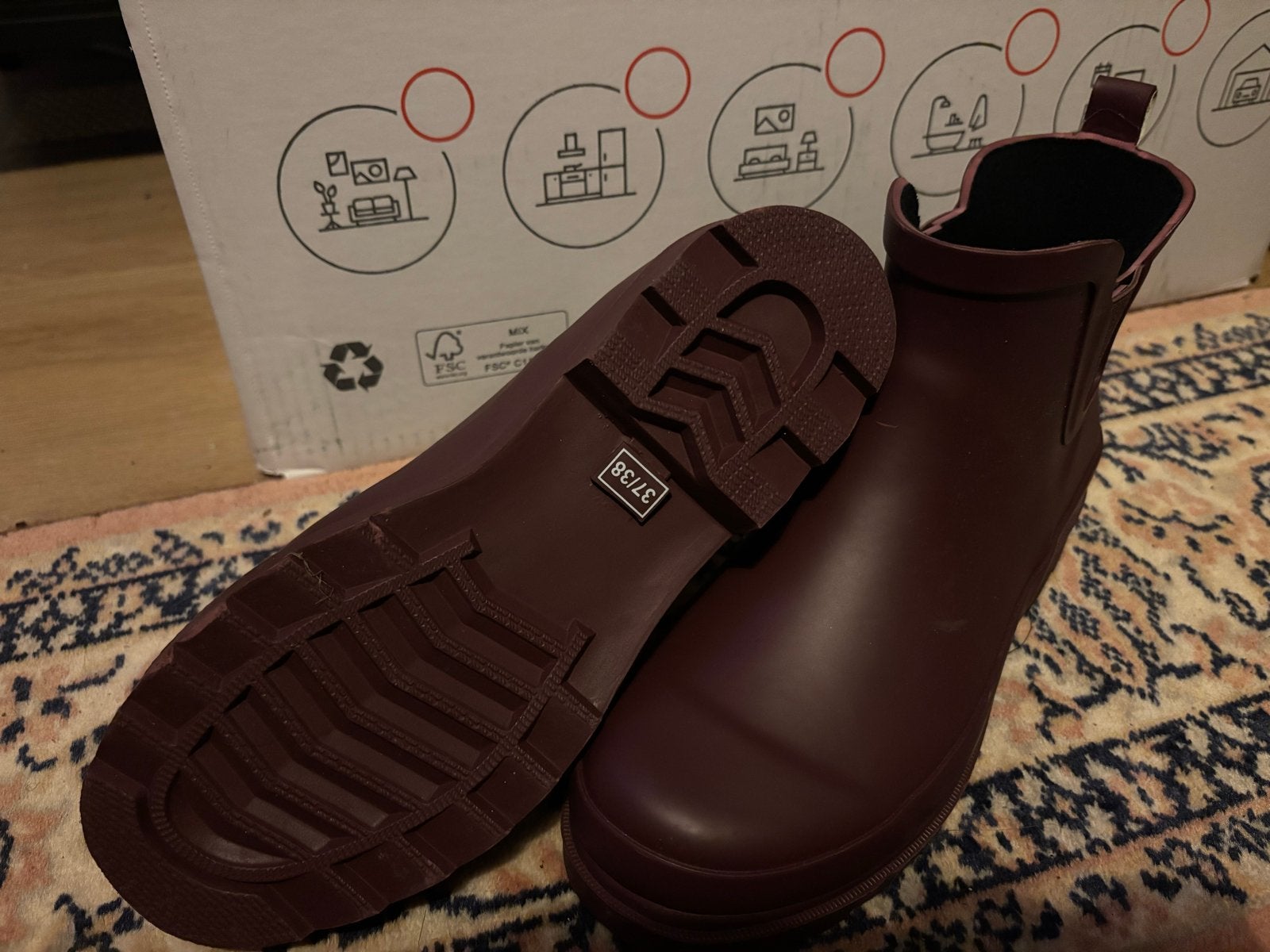 Kaplaarsjes HEMA bordeaux rood, Kleding | Dames, Nieuw, Ophalen of Verzenden, Regenlaarzen, Rood