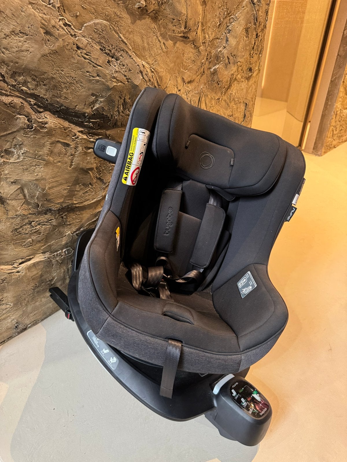 Bugaboo Owl Nuna autostoel 360 incl isofix base, 0 t/m 18 kg, Zijbescherming, Zo goed als nieuw, Isofix