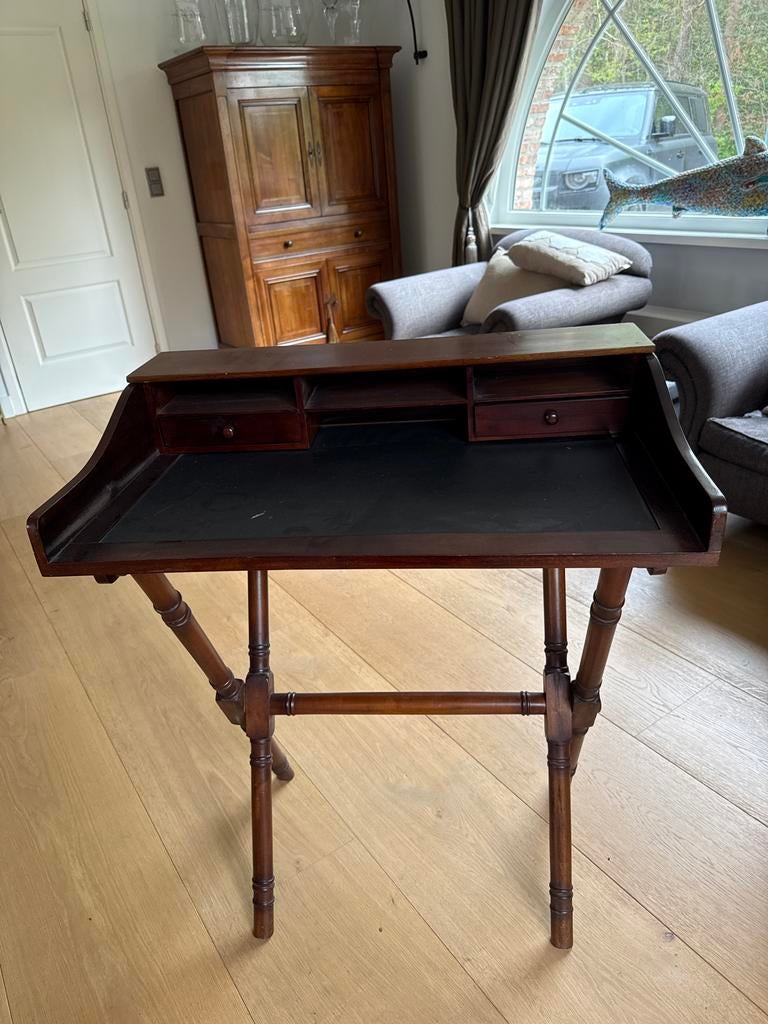 Antieke Butlertray / Schrijftafel van Echt Hout, Antiek en Kunst, Antiek | Meubels | Tafels, Ophalen of Verzenden