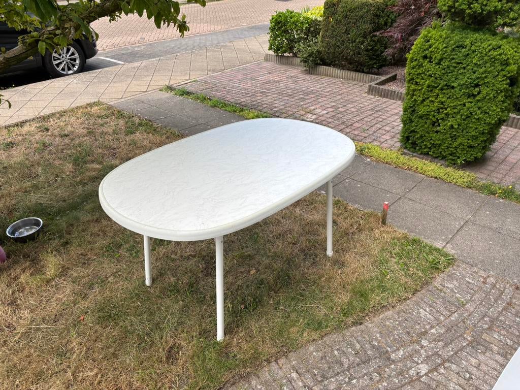 Stevige Sieger tafel 135 x 85 cm, Ophalen, Gebruikt, Rechthoekig, Metaal
