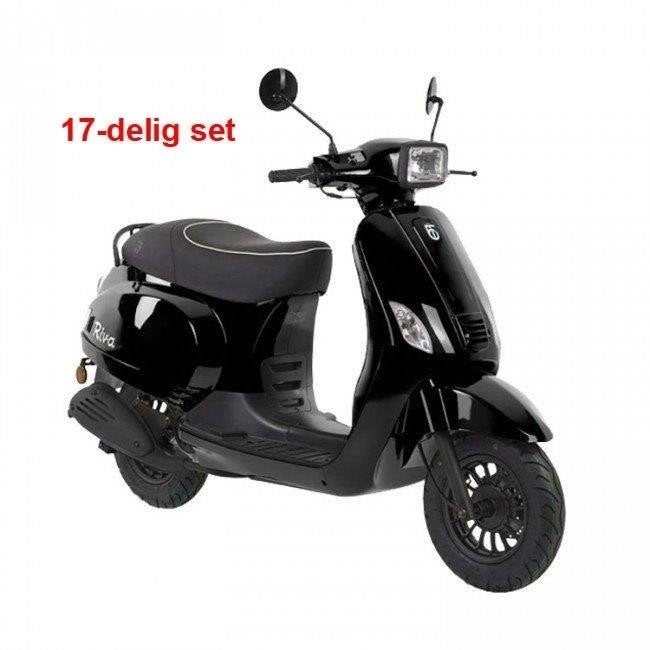 kappen E1[vespa S] riva sport vx50s zwart 17delig 78600, Ophalen of Verzenden