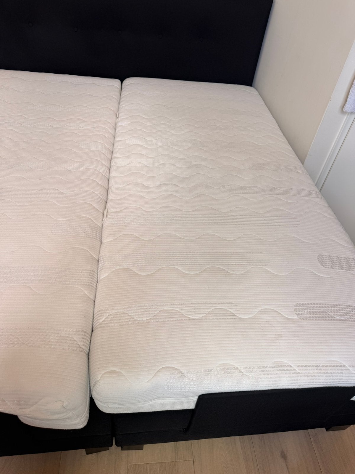 Zwart elektrisch tweepersoonsbed 180x200 cm, Ophalen, Zwart, Tweepersoons, Zo goed als nieuw