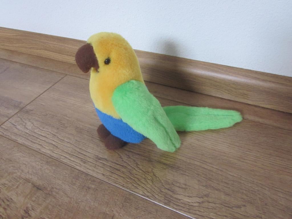 Prachtig gekleurde papegaai knuffel helemaal zacht pluche, Ophalen of Verzenden, Nieuw, Eend