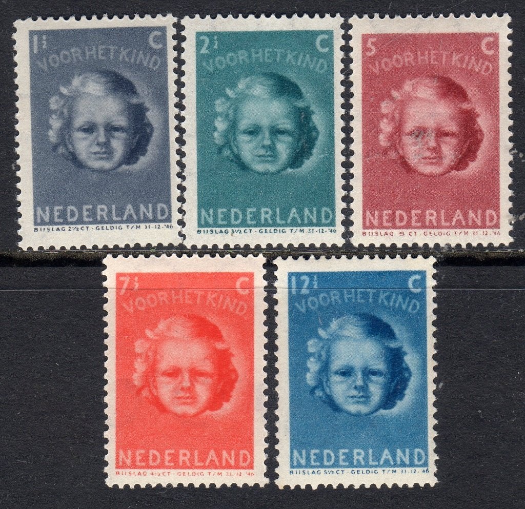 Nvph 444-448 kinderzegels 1945 postfris, Ophalen of Verzenden, Na 1940, Postfris