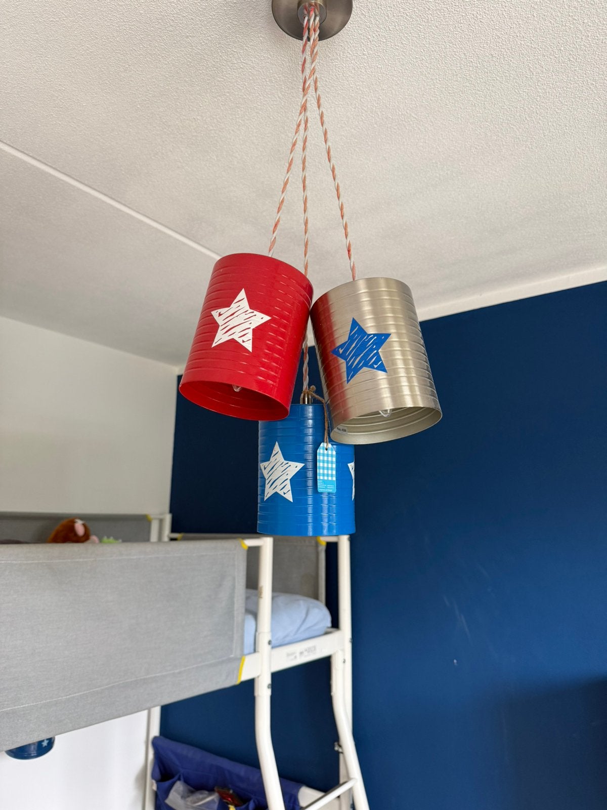 2x LIEF! Blikken hanglampen, Huis en Inrichting, Ophalen of Verzenden, Zo goed als nieuw
