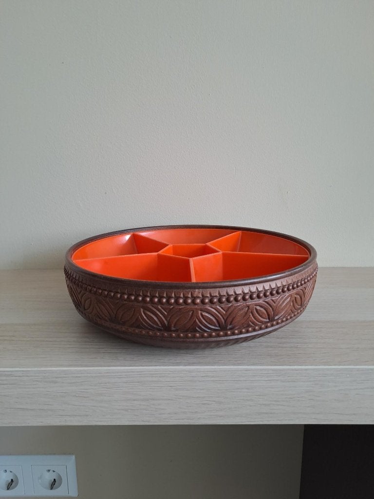 Vintage kunststof Emsa snackschaal jaren 70, Verzamelen, Retro, Ophalen of Verzenden, Overige typen