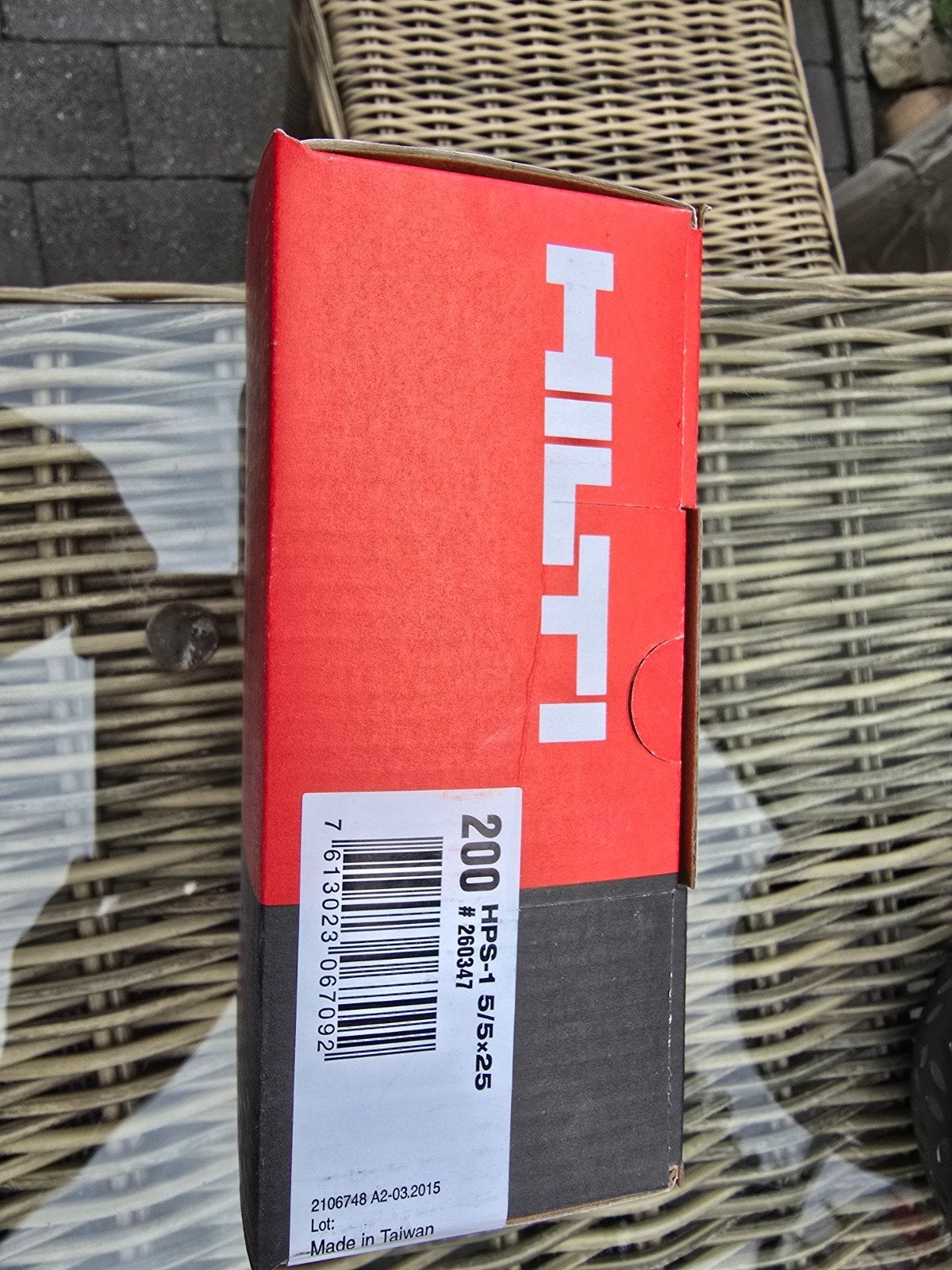 Hilti Slagpluggen HPS-1 5/5x25 - 200 stuks, Doe-het-zelf en Verbouw, Ophalen, Nieuw, Minder dan 50 mm, Pluggen