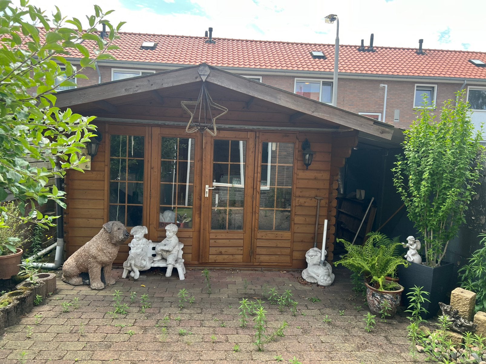 Gratis zelf afrbreken en ophalen., Tuin en Terras, Tuinhuizen, Ophalen, 3 ramen of meer, 250 tot 500 cm, Blokhut