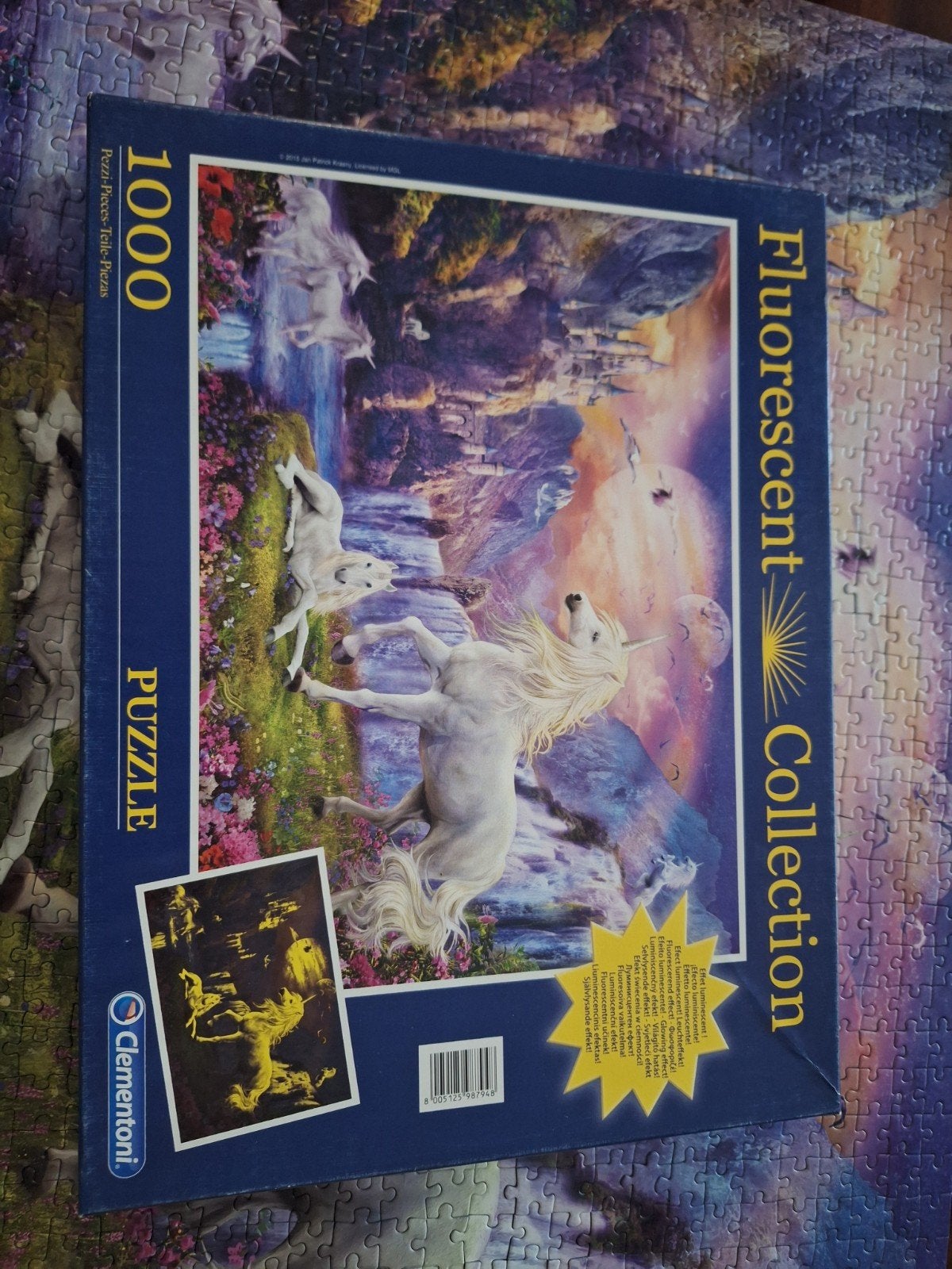 Clementoni Eenhoorn Puzzel 1000 stukje, Ophalen, 500 t/m 1500 stukjes, Zo goed als nieuw, Legpuzzel