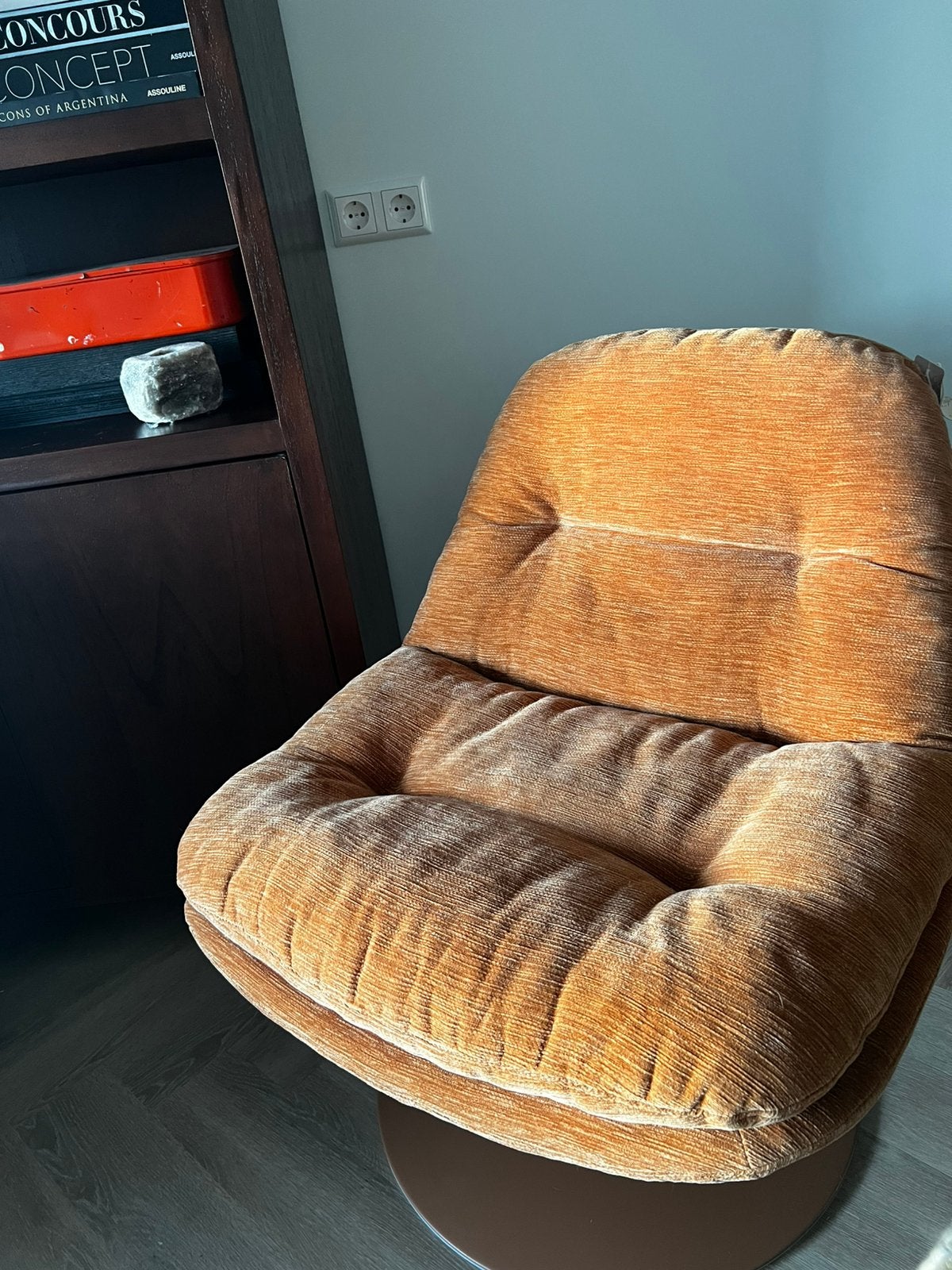 Draaifeauteuil in terra tint, Ophalen of Verzenden, Nieuw, 75 tot 100 cm