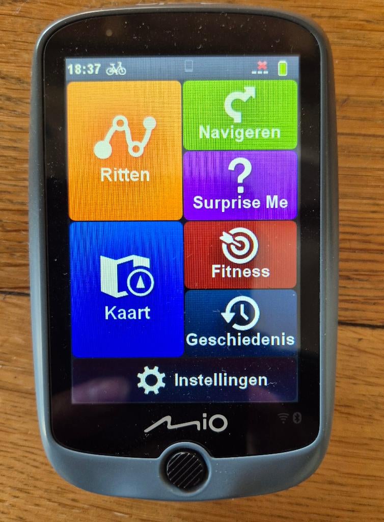 Mio Discover Connect Fietsnavigatie met stuurhouder., Fietsen en Brommers, Fietsaccessoires | Fietscomputers, Zo goed als nieuw
