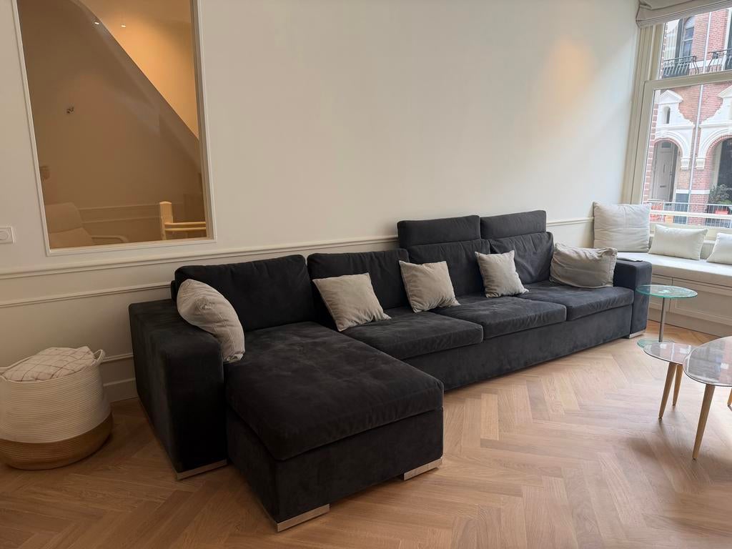 COR Conseta bank met chaise longue in Alcantara stof, Ophalen, Gebruikt, Stof