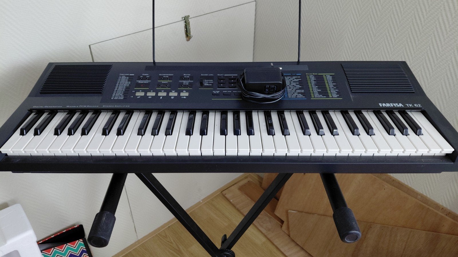 Farfisa TK-62 Keyboard met standaard, Met standaard, Ophalen, Overige merken, 61 toetsen