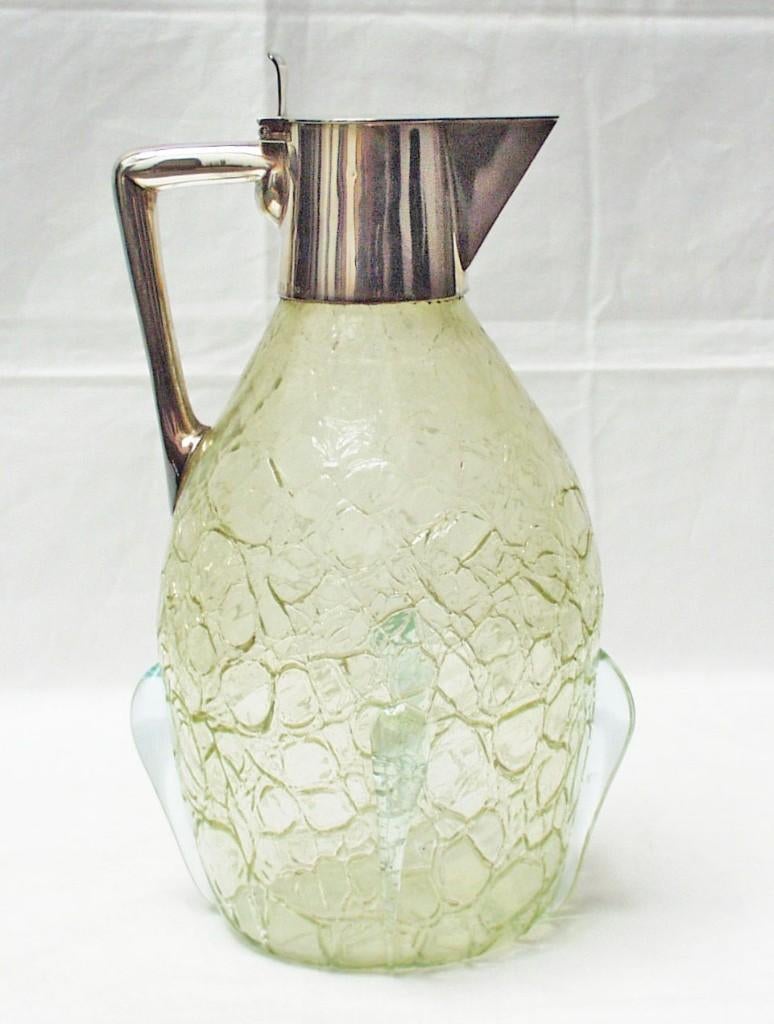 Jugendstil karaf met zilver Koch & Bergfeld., Ophalen of Verzenden, Zilver