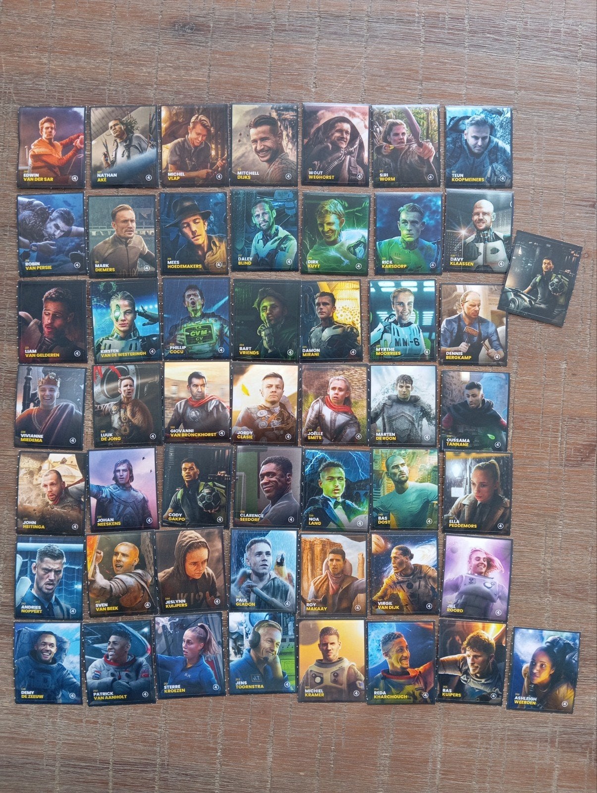 51 Voetbal Stickers: Gakpo, Van Dijk, Van der Sar e.a., Ophalen of Verzenden, Gebruikt, Overige binnenlandse clubs, Poster, Plaatje of Sticker