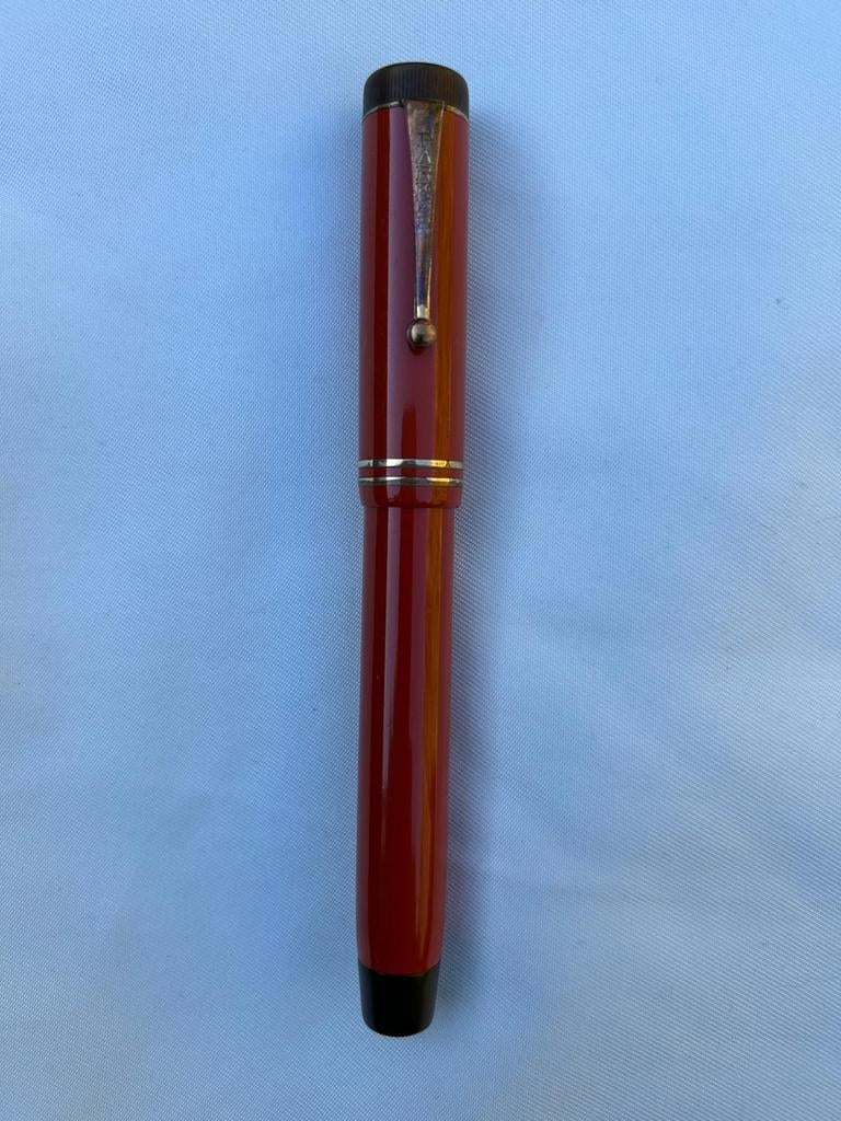 Vintage Parker Duofold Senior "Big Red" – Met 14K Gouden Pen, Ophalen