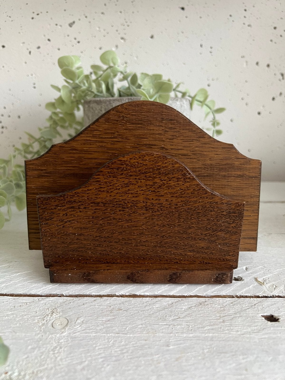 Vintage houten brievenhouder - Bruin, Ophalen of Verzenden, Zo goed als nieuw, Bruin, Vintage