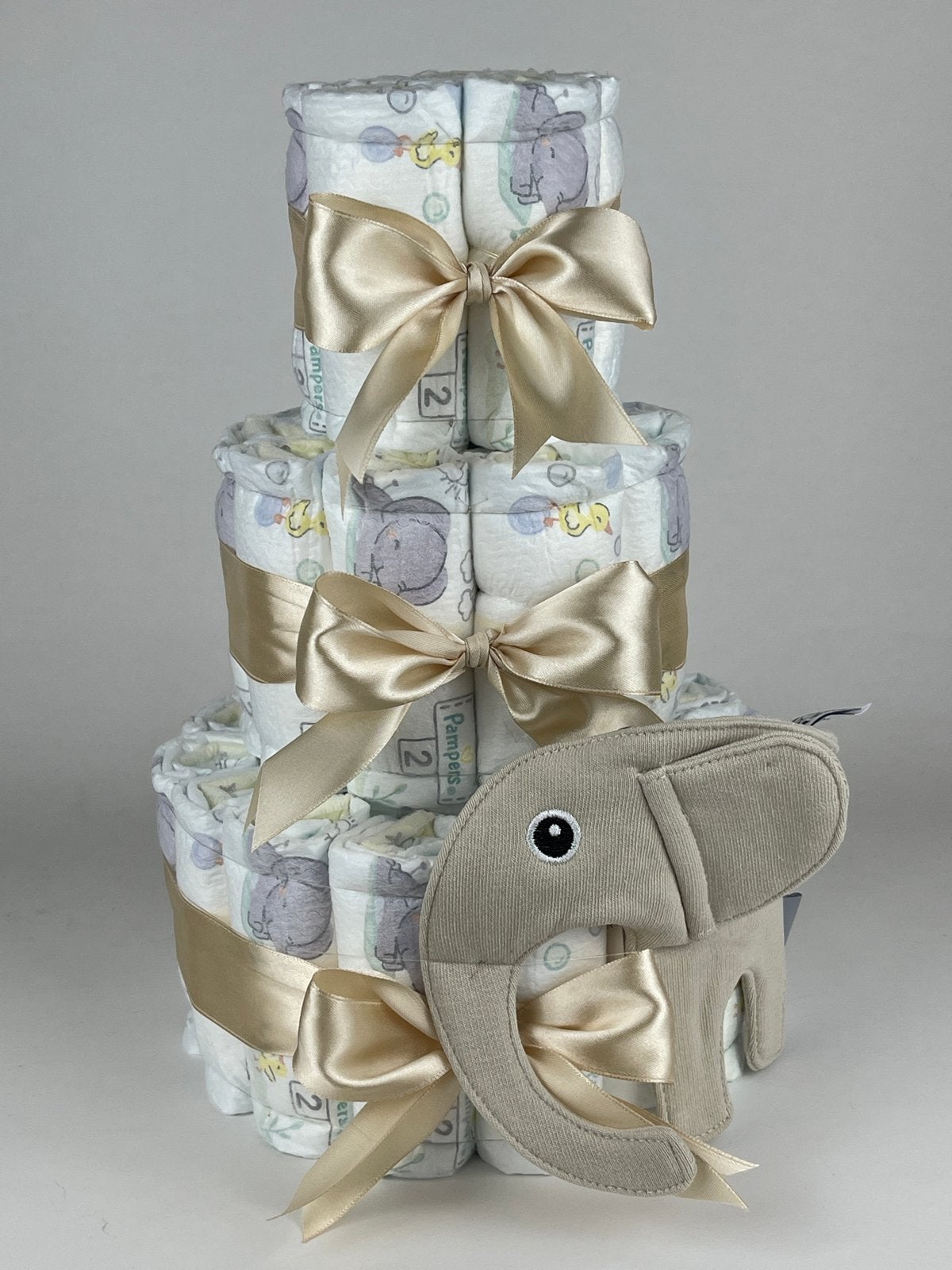 Luiertaart jongen meisje ollie olifant cream beige, Ophalen of Verzenden, Nieuw, Kraamcadeau