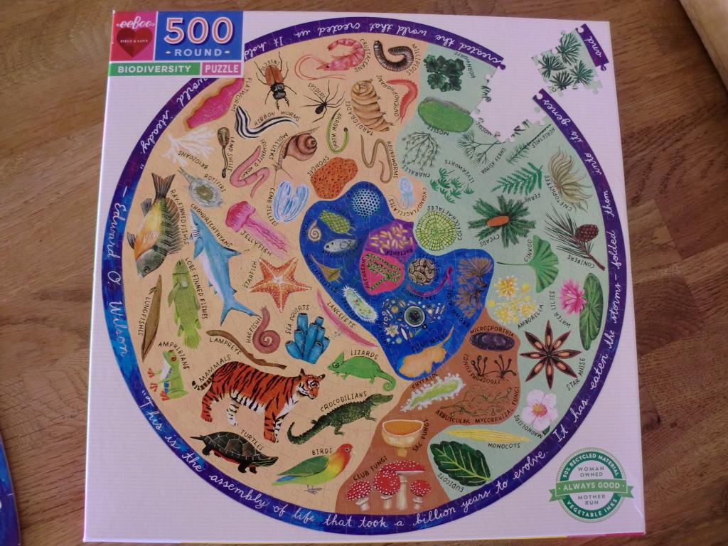 Eeboo legpuzzel, 500 stukjes, Biodiversity, Ophalen of Verzenden, 500 t/m 1500 stukjes, Zo goed als nieuw, Legpuzzel