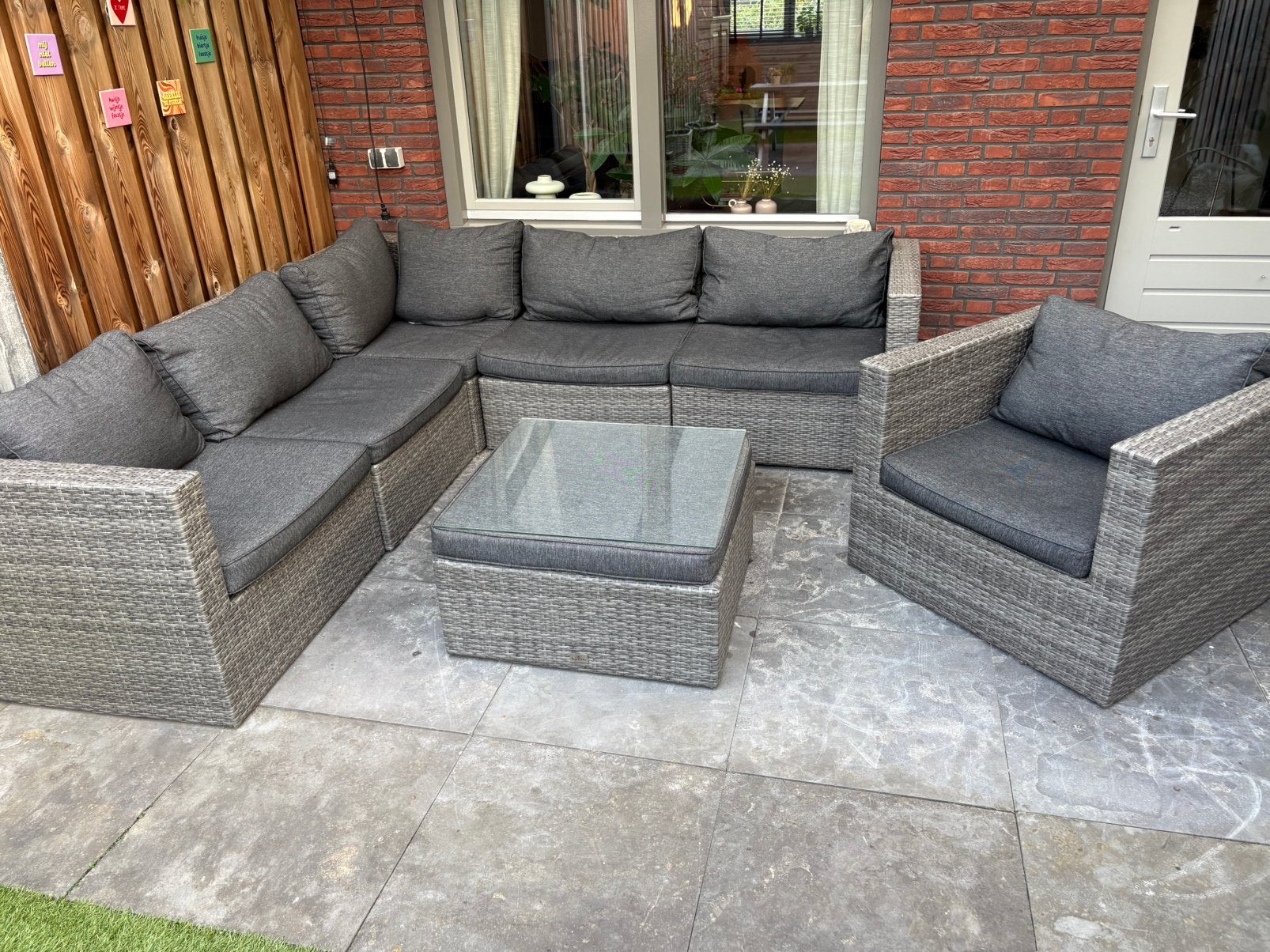 Foto 3 van Hoek loungeset evt met kussens