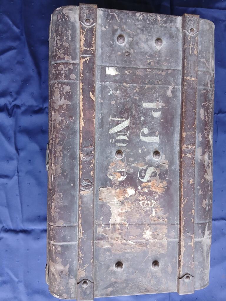 Prachtig patina, Hutkoffer van Gordon Liverpool, Ophalen