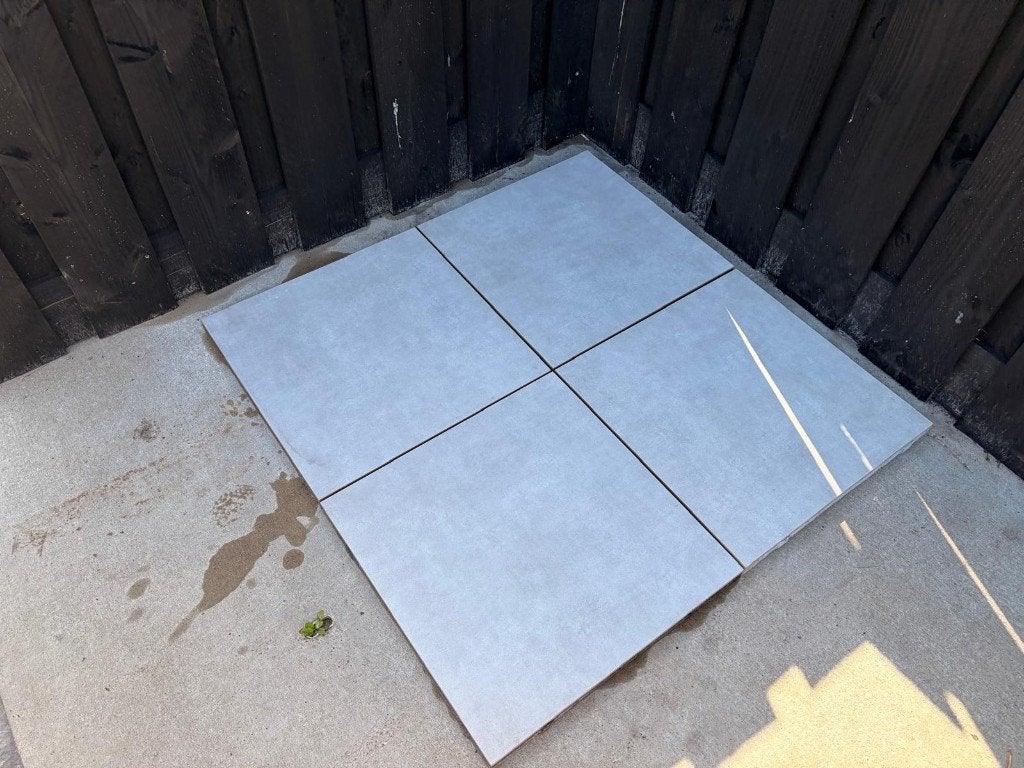 NIEUWE KERMISCHE TEGELS!! STARTER ONE.8 GREY 60x60x4 33,12M2, Tuin en Terras, Ophalen, Keramiek, Nieuw, 10 m² of meer
