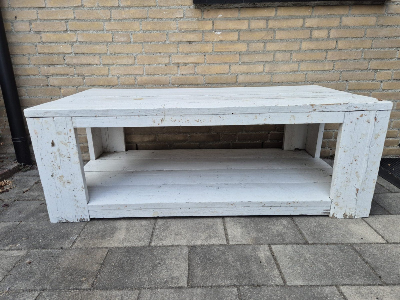Houten tuintafeltje, Tuin en Terras, Ophalen, Gebruikt, Rechthoekig, Hout