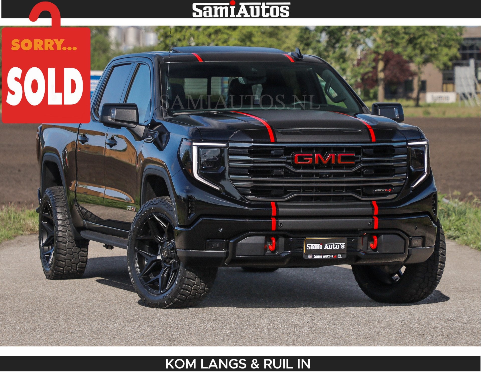 GMC Sierra AT4 6.2 V8 4X4 | VIRTUAL COCKPIT | LPG | HUD | BO, Automaat, Gebruikt, Met garantie (alle), Leder