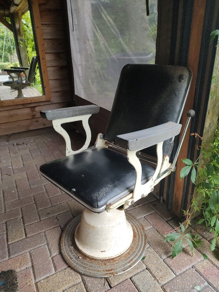 Oude kappersstoel, Antiek en Kunst, Ophalen