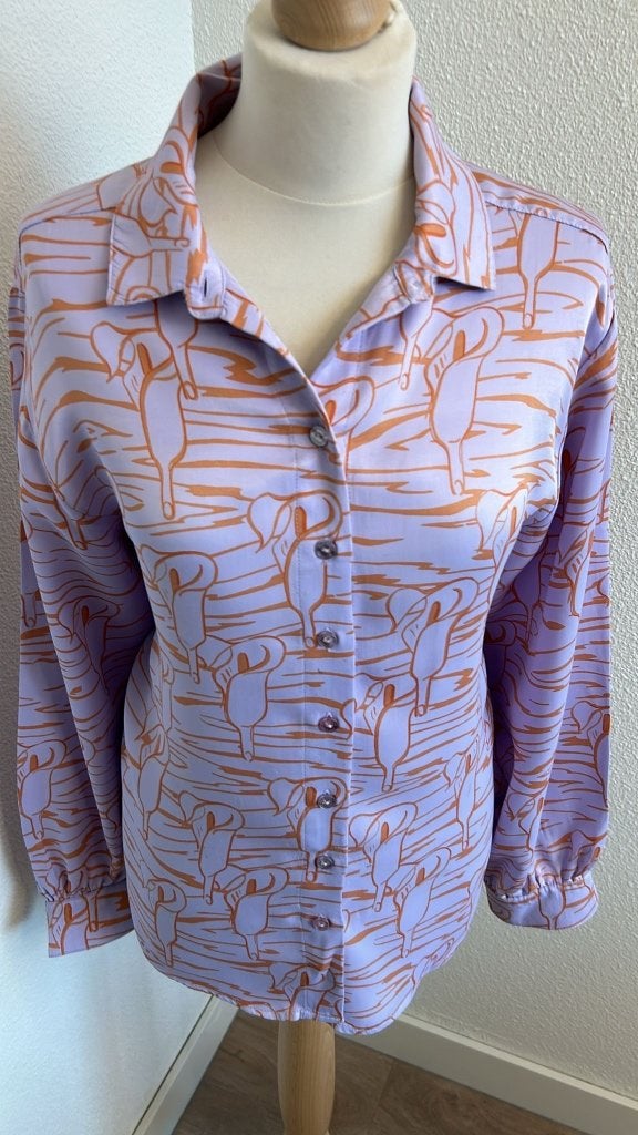 Fabienne Chapot maat 38 lila Lily blouse 691, Maat 38/40 (M), Paars, Ophalen of Verzenden, Zo goed als nieuw