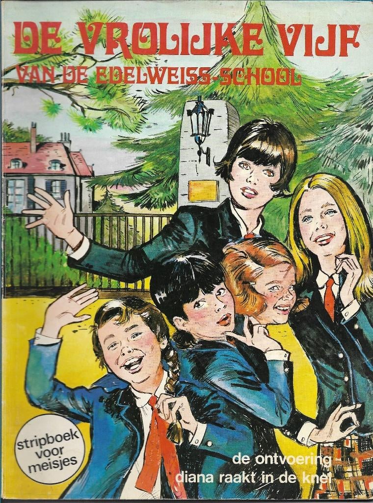 De vrolijke vijf van de Edelweiss school, Boeken, Stripboeken, Eén stripboek, Ophalen of Verzenden, Gelezen