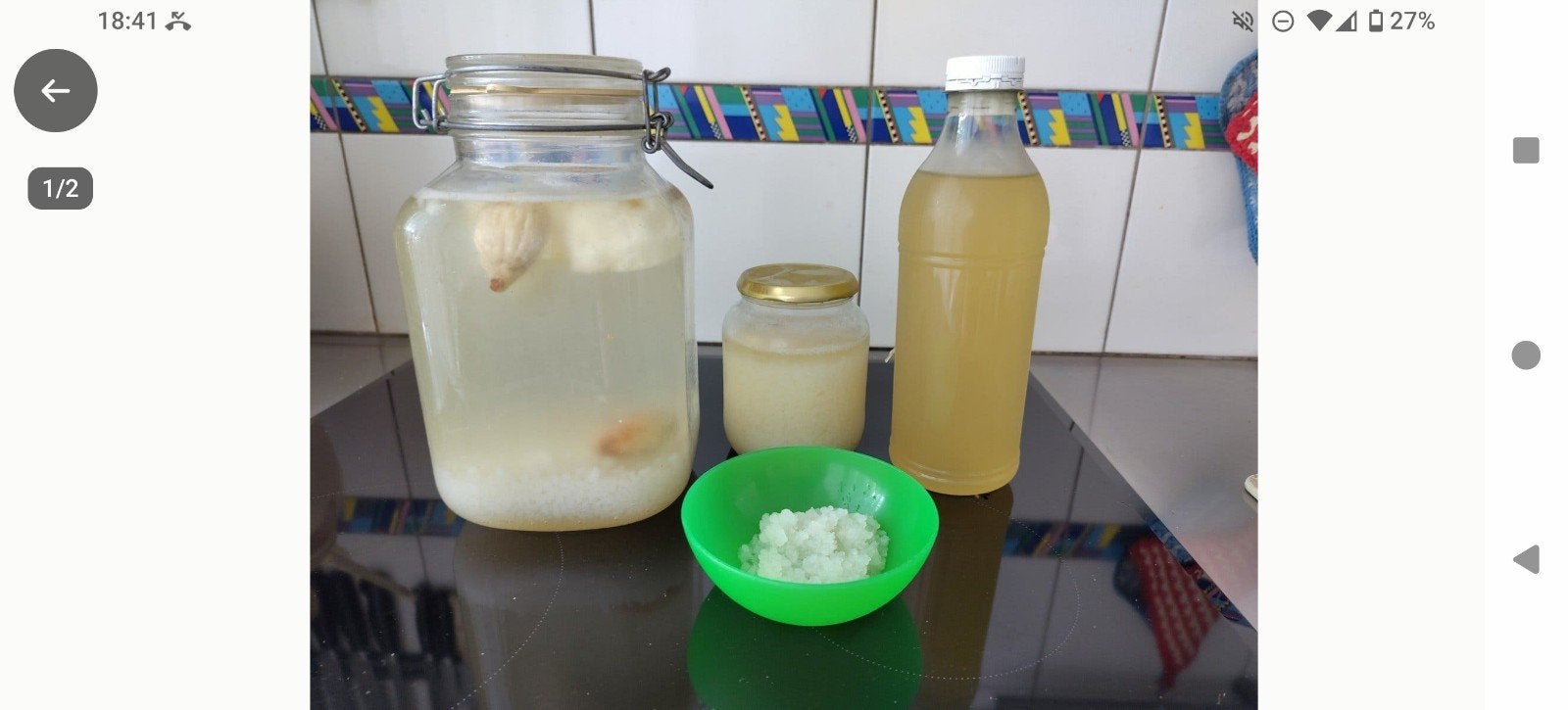 waterkefir, Ophalen
