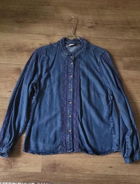 Studio Anneloes lourdes denim blouse mt M, Maat 38/40 (M), Studio Anneloes, Blauw, Ophalen of Verzenden