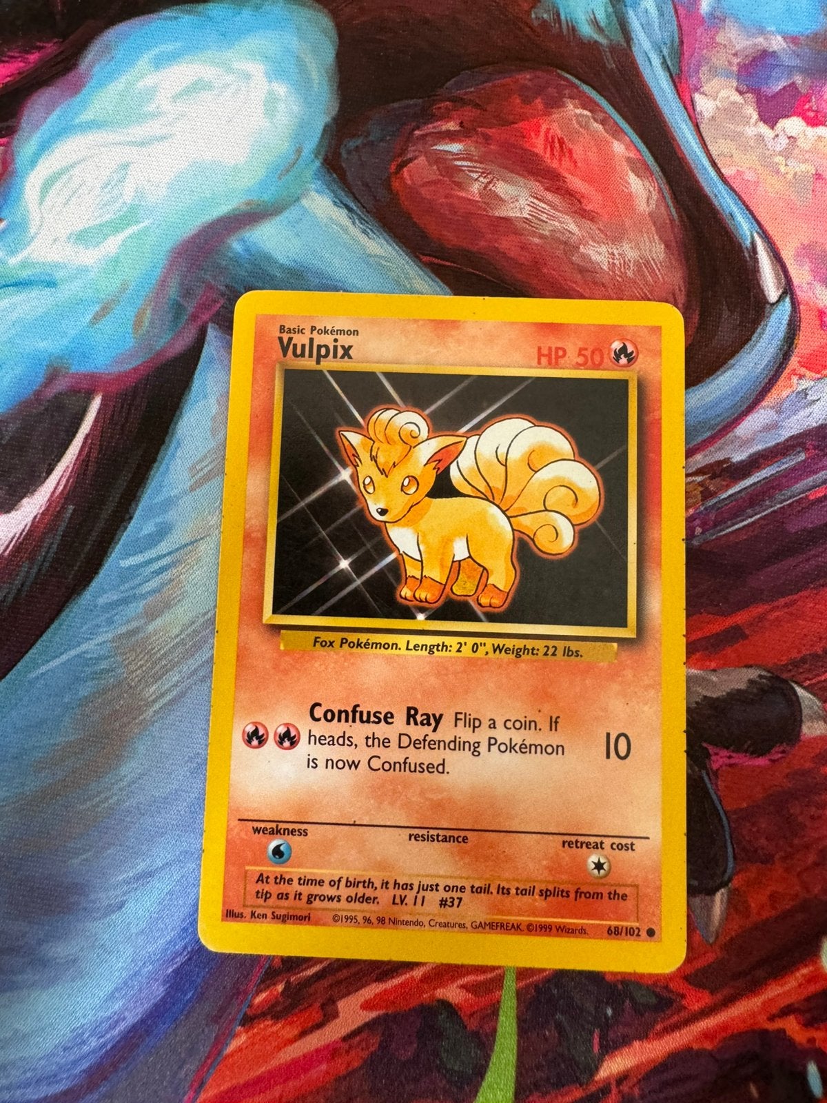 Pokémon kaarten Vulpix #68 Base set, Ophalen of Verzenden, Zo goed als nieuw, Losse kaart