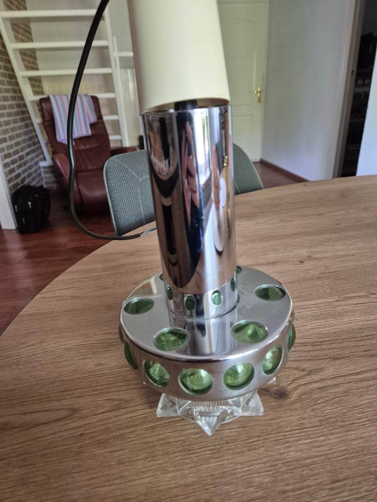 Vintage gave hanglamp in originele staat, Ophalen, Overige materialen