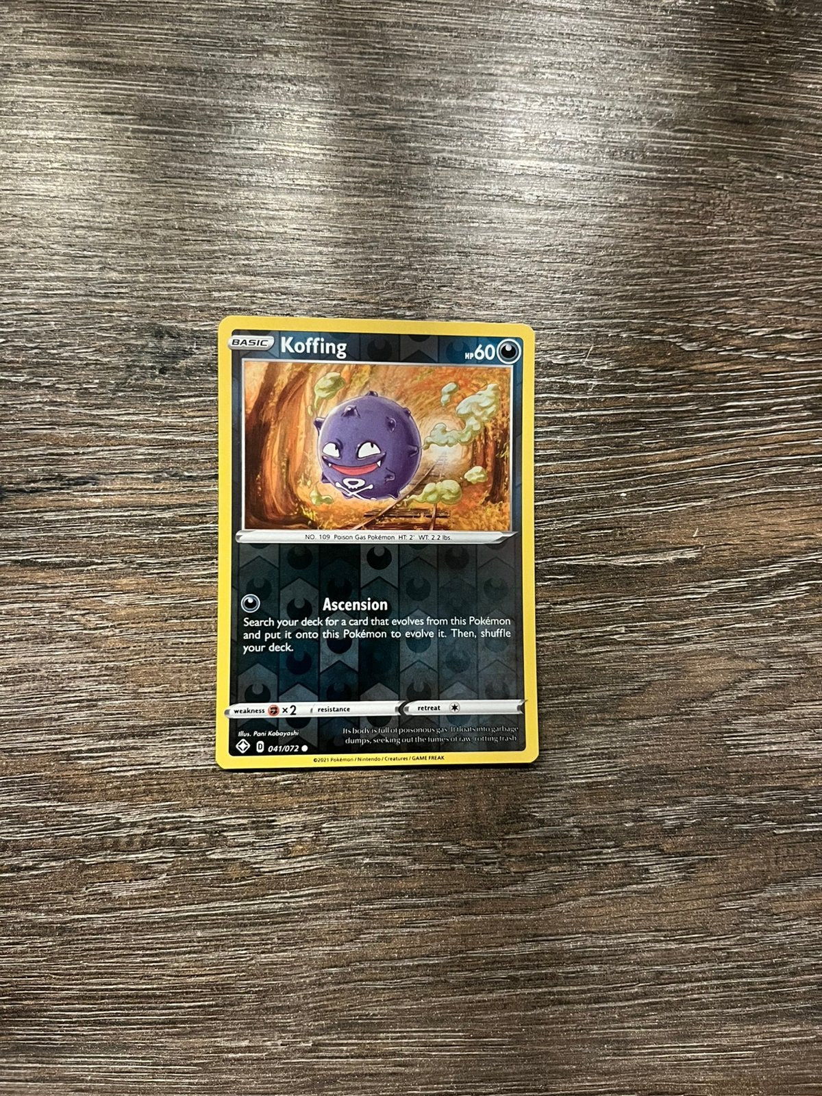 Koffing SHF 041/072 reverse holo, Ophalen of Verzenden, Zo goed als nieuw