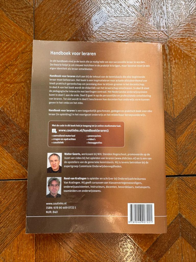 Walter Geerts - Handboek voor leraren, Walter Geerts; René van Kralingen, Sociale wetenschap, Ophalen of Verzenden, Zo goed als nieuw
